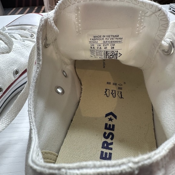 Converse Chuck Taylor‎ All Star Ox Unisex Shoe Optic White Size Men  9.5 M7652C - Picture 9 of 9